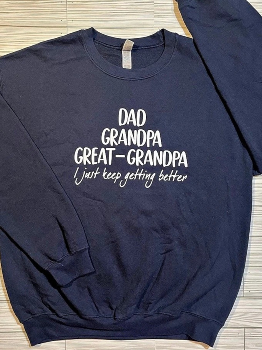 Gildan Heavy Blend Crewneck Sweatshirt Dad Grandpa Graphic Large